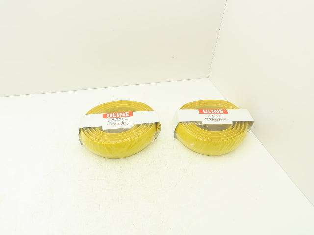 Uline H-4126Y Tapered Pre-Slit Cord Protector 10' Standard, Yellow PVC Lot of 2