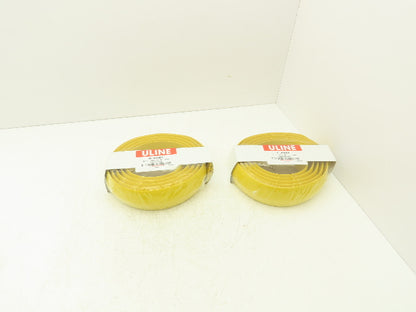 Uline H-4126Y Tapered Pre-Slit Cord Protector 10' Standard, Yellow PVC Lot of 2