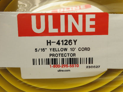 Uline H-4126Y Tapered Pre-Slit Cord Protector 10' Standard, Yellow PVC Lot of 2