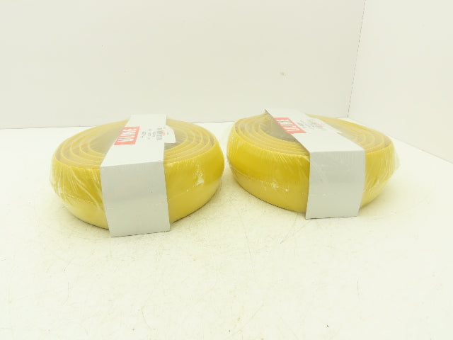 Uline H-4126Y Tapered Pre-Slit Cord Protector 10' Standard, Yellow PVC Lot of 2