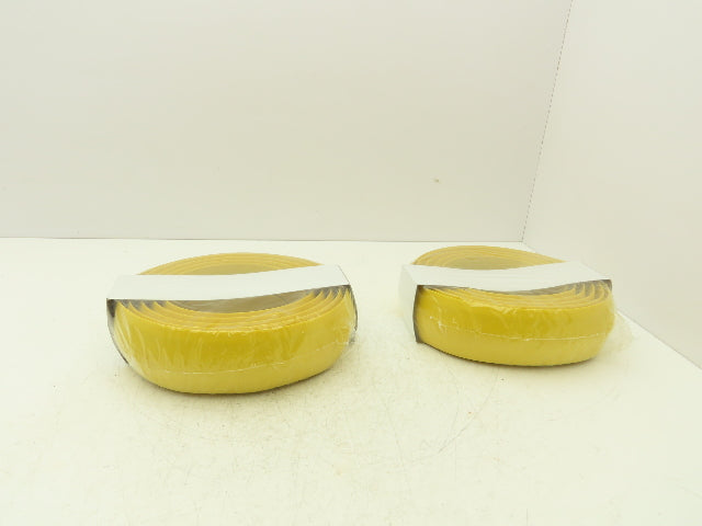 Uline H-4126Y Tapered Pre-Slit Cord Protector 10' Standard, Yellow PVC Lot of 2