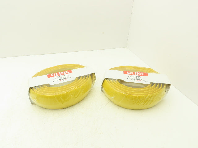 Uline H-4126Y Tapered Pre-Slit Cord Protector 10' Standard, Yellow PVC Lot of 2