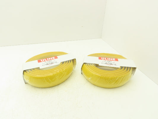 Uline H-4126Y Tapered Pre-Slit Cord Protector 10' Standard, Yellow PVC Lot of 2