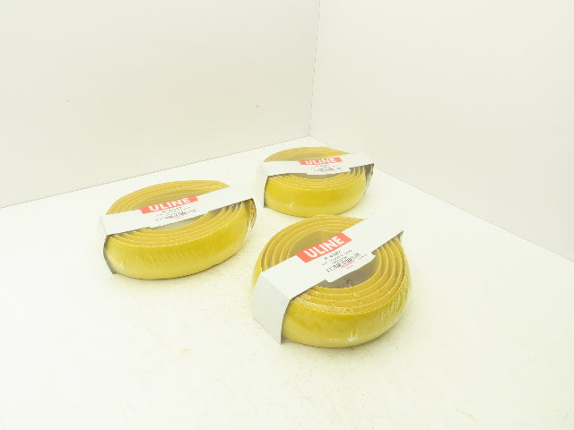Uline H-4126Y Tapered Pre-Slit Cord Protector 10' Standard, Yellow PVC Lot of 3