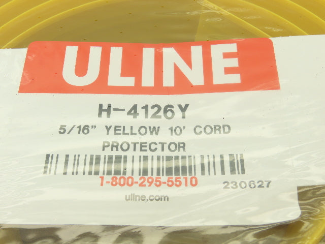 Uline H-4126Y Tapered Pre-Slit Cord Protector 10' Standard, Yellow PVC Lot of 3