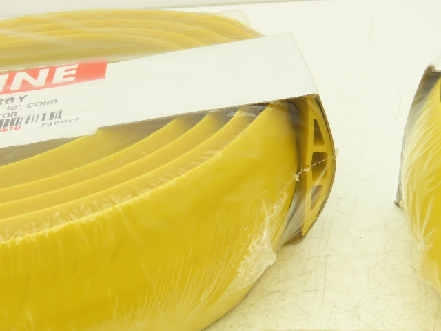 Uline H-4126Y Tapered Pre-Slit Cord Protector 10' Standard, Yellow PVC Lot of 3