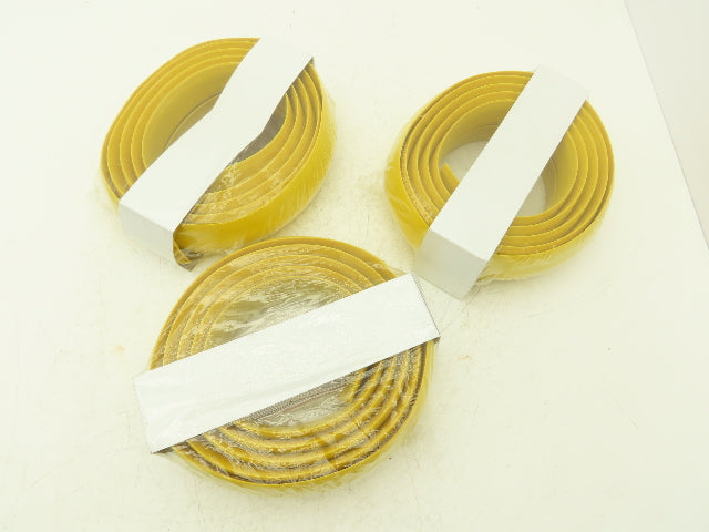 Uline H-4126Y Tapered Pre-Slit Cord Protector 10' Standard, Yellow PVC Lot of 3