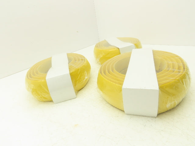 Uline H-4126Y Tapered Pre-Slit Cord Protector 10' Standard, Yellow PVC Lot of 3