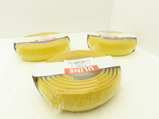 Uline H-4126Y Tapered Pre-Slit Cord Protector 10' Standard, Yellow PVC Lot of 3