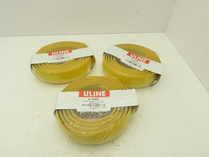 Uline H-4126Y Tapered Pre-Slit Cord Protector 10' Standard, Yellow PVC Lot of 3