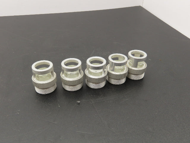 Killark Electric 6091 Pilot Light Cover w/Clear Lens Aluminum Housing Lot Of 5