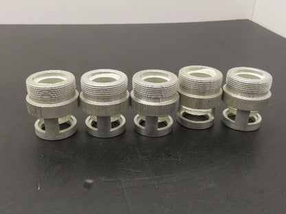 Killark Electric 6091 Pilot Light Cover w/Clear Lens Aluminum Housing Lot Of 5