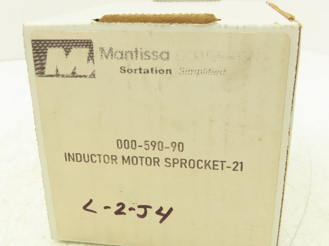 Mantissa 000-590-90D Inductor Motor Sprocket 21 Tooth 1-1/16" W  .6260/.6265