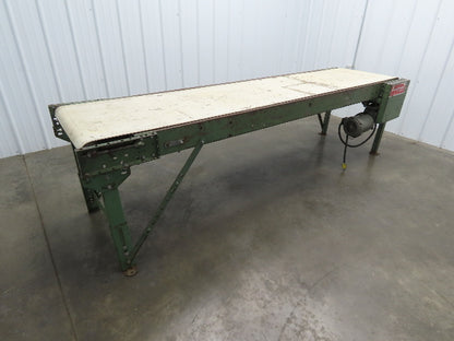 Buschmann 29"x 9' Slider Bed Conveyor 24"Belt 115/230V 1PH 32FPM Chain Drive