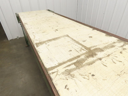 Buschmann 29"x 9' Slider Bed Conveyor 24"Belt 115/230V 1PH 32FPM Chain Drive