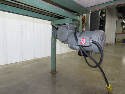 Buschmann 29"x 9' Slider Bed Conveyor 24"Belt 115/230V 1PH 32FPM Chain Drive