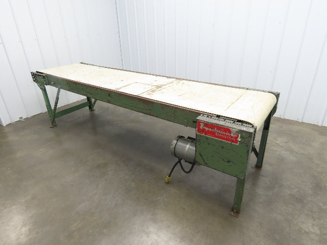 Buschmann 29"x 9' Slider Bed Conveyor 24"Belt 115/230V 1PH 32FPM Chain Drive