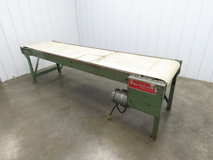 Buschmann 29"x 9' Slider Bed Conveyor 24"Belt 115/230V 1PH 32FPM Chain Drive