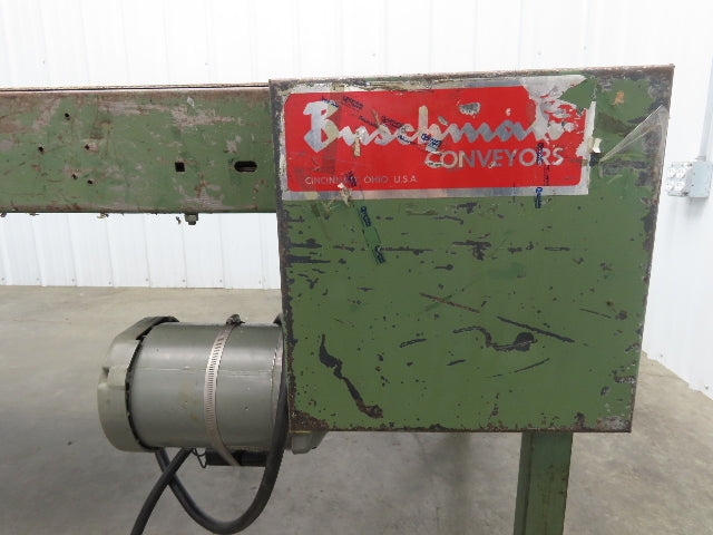Buschmann 29"x 9' Slider Bed Conveyor 24"Belt 115/230V 1PH 32FPM Chain Drive