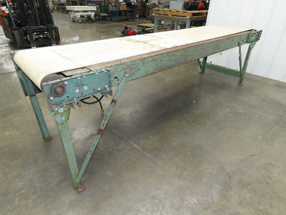 Buschmann 29"x 9' Slider Bed Conveyor 24"Belt 115/230V 1PH 32FPM Chain Drive