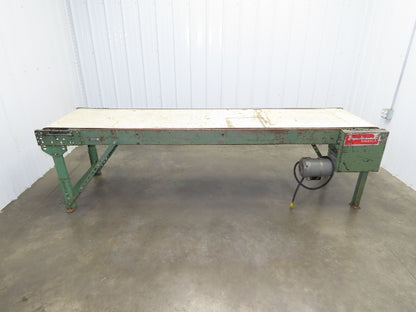 Buschmann 29"x 9' Slider Bed Conveyor 24"Belt 115/230V 1PH 32FPM Chain Drive