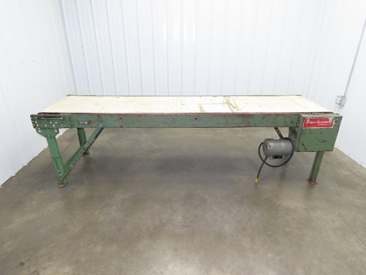 Buschmann 29"x 9' Slider Bed Conveyor 24"Belt 115/230V 1PH 32FPM Chain Drive