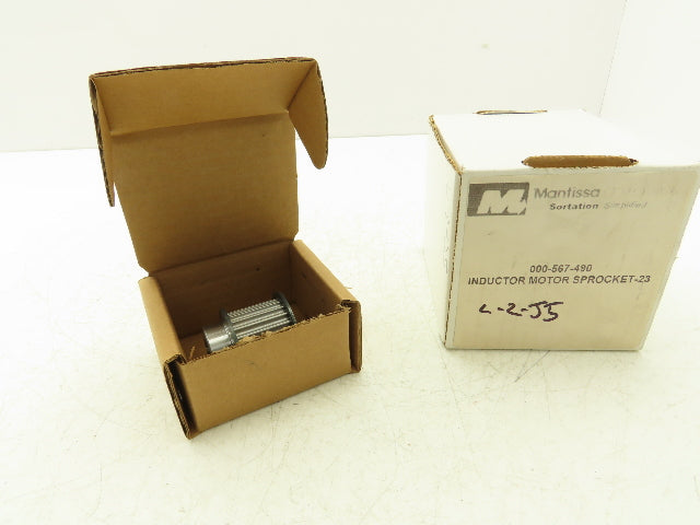 Mantissa 000-567-490 Rev A Inductor Motor Sprocket 23 Tooth 1-1/16"W .6260/.6265
