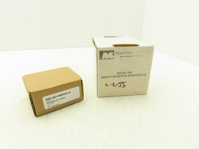 Mantissa 000-567-490 Rev A Inductor Motor Sprocket 23 Tooth 1-1/16"W .6260/.6265