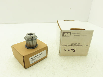 Mantissa 000-567-490 Rev A Inductor Motor Sprocket 23 Tooth 1-1/16"W .6260/.6265