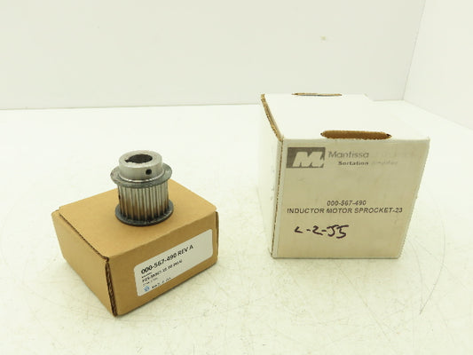 Mantissa 000-567-490 Rev A Inductor Motor Sprocket 23 Tooth 1-1/16"W .6260/.6265