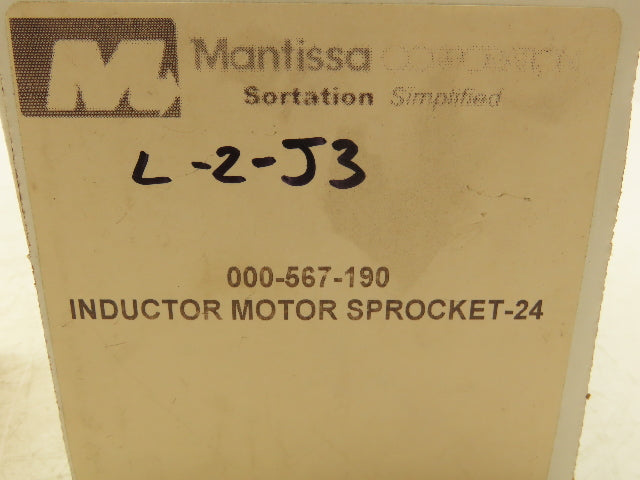 Mantissa 000-567-190 Inductor Motor Sprocket 24 Tooth 1-1/16" W