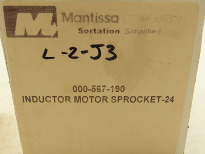 Mantissa 000-567-190 Inductor Motor Sprocket 24 Tooth 1-1/16" W