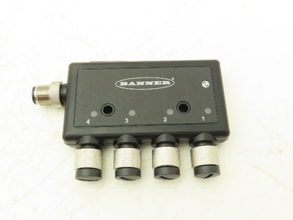 Banner R90C-4B21-KQ 4 Port Discrete Interface Bimodal  IO-Link Hub M12 18-30VDC