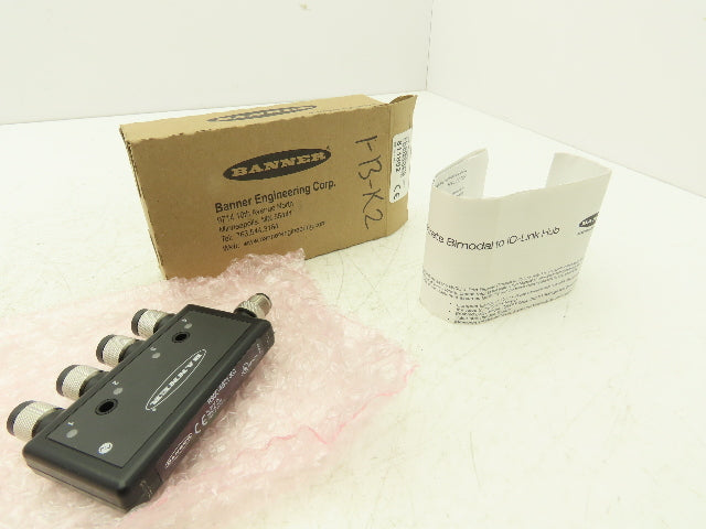 Banner R90C-4B21-KQ 4 Port Discrete Interface Bimodal  IO-Link Hub M12 18-30VDC