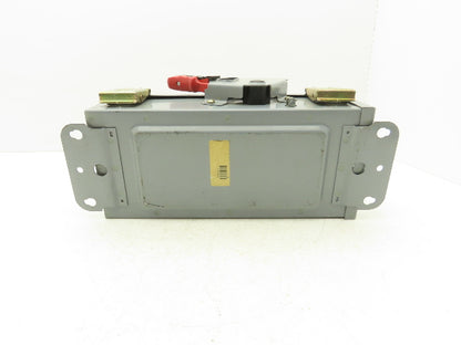 Square D H361A Safety Disconnect Switch Fusible 30A 600V 30HP  3 Pole Ser F06