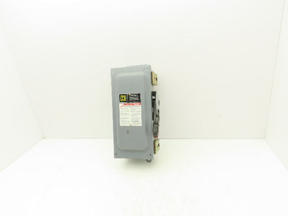 Square D H361A Safety Disconnect Switch Fusible 30A 600V 30HP  3 Pole Ser F06