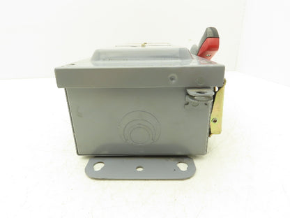 Square D H361A Safety Disconnect Switch Fusible 30A 600V 30HP  3 Pole Ser F06