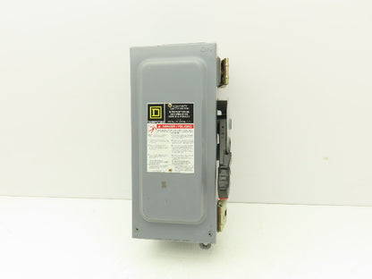 Square D H361A Safety Disconnect Switch Fusible 30A 600V 30HP  3 Pole Ser F06