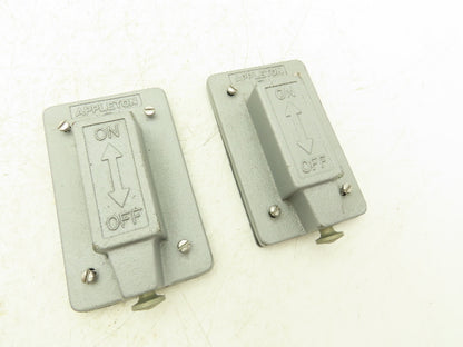 Appleton FSK1VTS External Operated Switch Weatherproof Device Box Cover Lot Of 2