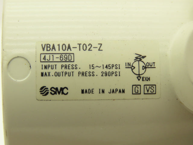 SMC VBA10A-T02-Z Pneumatic Air Booster Regulator 15-145psi 1/4"npt