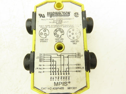 Brad Harrison 409P485 Multi-Port Interconnect System 4 Port 600V 7A Lot Of 2