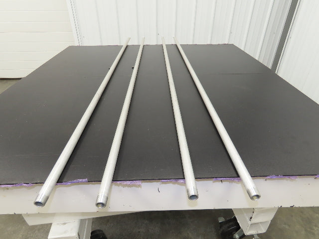 Kaiser B241-16 Aluminum 6061-T6 Seamless 1/2" Sch 40 Pipe 60" Threaded Lot of 4