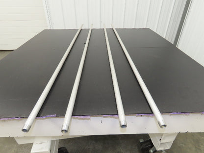 Kaiser B241-16 Aluminum 6061-T6 Seamless 1/2" Sch 40 Pipe 60" Threaded Lot of 4