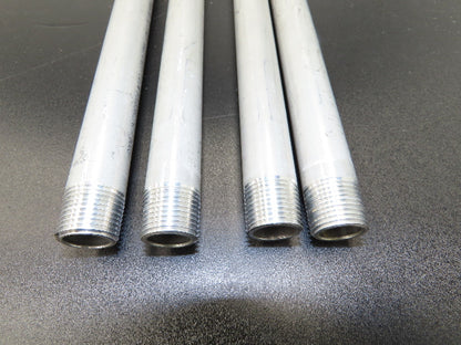 Kaiser B241-16 Aluminum 6061-T6 Seamless 1/2" Sch 40 Pipe 60" Threaded Lot of 4