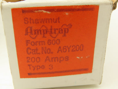 Gould Modicon A6Y200-3 200A Fuse 600V Type 3 Fuse Lot Of 5