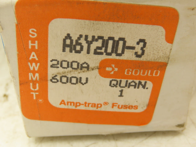 Gould Modicon A6Y200-3 200A Fuse 600V Type 3 Fuse Lot Of 5
