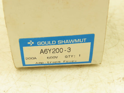 Gould Modicon A6Y200-3 200A Fuse 600V Type 3 Fuse Lot Of 5