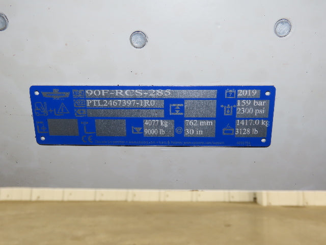 Cascade 90F Paper Roll Clamp 9000LB 60" Fork Lift Truck Attachment Class 4