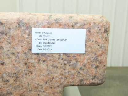 Crystal Pink Toolroom Granite Surface Inspection Plate 36x24x6" Step Grade B