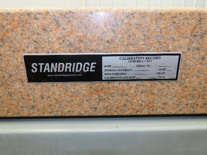 Crystal Pink Toolroom Granite Surface Inspection Plate 36x24x6" Step Grade B